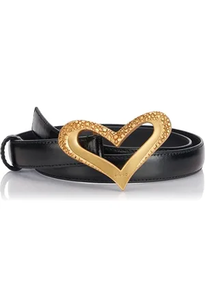 Pinko Love Heart H2 Belt Skóra Vintage Pasek, , XS Damski, , XS