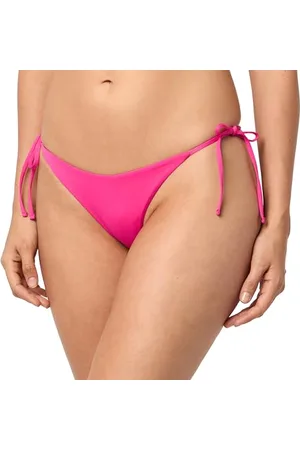 Pinko Vista Slip Bikini Tecno Jersey z logo Złote Majtki, N17, L damskie, N17_pink , L