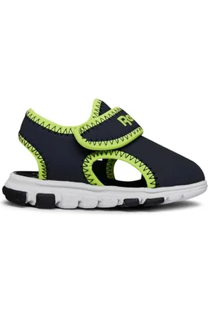 Reebok Dziecięcy chłopięcy Wave Glider III sandały sportowe, Vector granatowy/kwasowo-żółty/FTWR biały, 6,5 UK dziecko