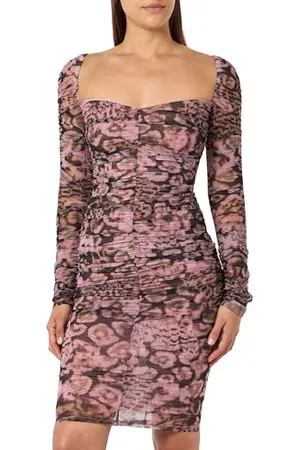 Pinko ANFITRION Sukienka Tiul Nadruk Coral Scanner, , M