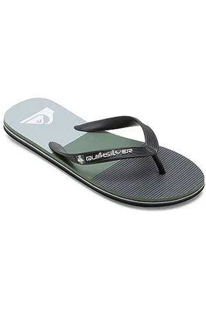 Quiksilver Sandały męskie typu flip flop, Czarny Szary Zielony, 5.5 UK