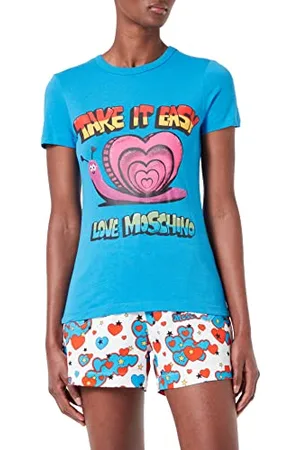 Moschino Damski T-shirt Take It Easy, , 40 PL