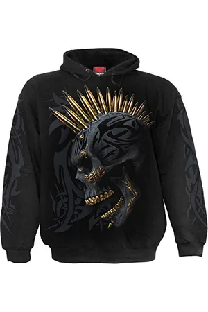 Spiral Black Gold męska bluza z kapturem czarna Everyday Goth, Gothic, Horror, Rockwear, , M