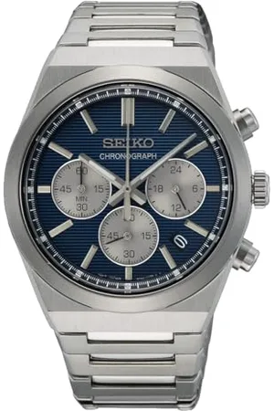 Seiko Męski analogowy zegarek kwarcowy z bransoletką ze stali nierdzewnej SSB453P1, , Klasyczny