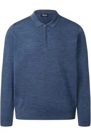 Maerz Sweter z kołnierzem polo, zamek błyskawiczny rękaw 1/1, , 52