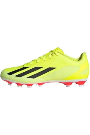 adidas Uniseks X Crazyfast Club Flexible Ground Boots, Solar Yellow/Core Black/Cloud White, 42 EU