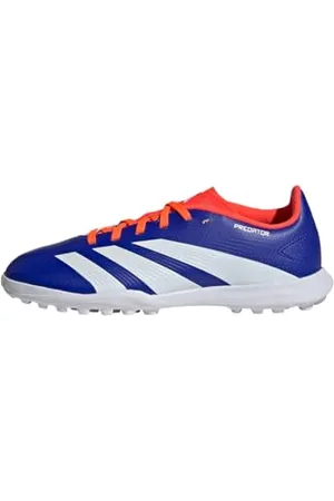adidas Uniseks - dzieci PREDATOR LEAGUE J Football boots Turf, Lucid Blue/Cloud White/Solar Red, 38 EU