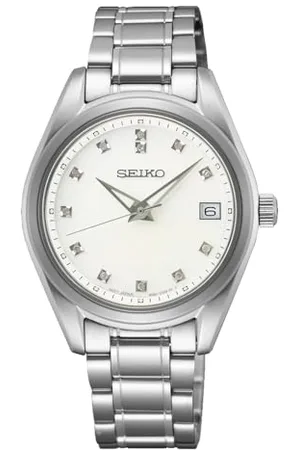 Seiko Damski analogowy zegarek kwarcowy z bransoletką ze stali nierdzewnej SUR579P1