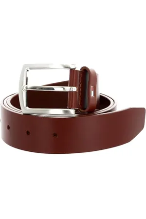 Tommy Hilfiger Mężczyźni New Denton 3.5 Pasek Skórzany, Brązowy (ciemnobrązowy), L