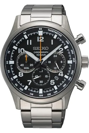 Seiko Męski analogowy zegarek kwarcowy z bransoletką ze stali nierdzewnej SSB447P1, , Klasyczna sukienka
