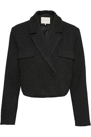 Kaffe Damska marynarka Cropped Double Coasted Klamra Notch Lapel Regular Fit Damska, , 40