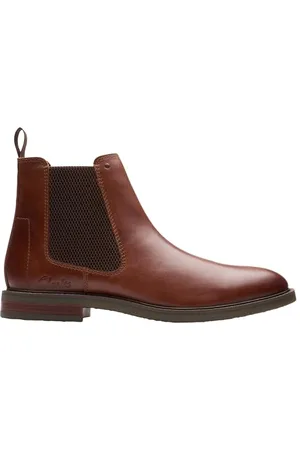 Clarks Premium Męskie buty Jaxen Easy Chelsea, jasnobrązowa, skóra, 39 EU, , 39 EU