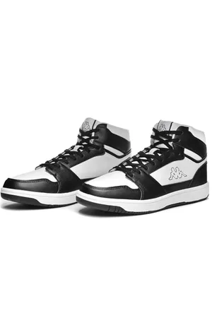 Kappa Logo Basil MD, Trampki Unisex-Adult White-Black, 41 EU, , 41 EU