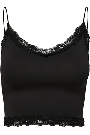 ONLY Onlvicky Lace Seamless Cropped Noos Top damski, , XS-S