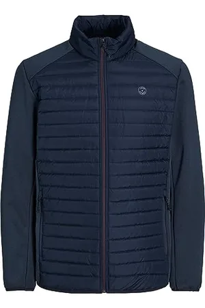 JACK & JONES JACK&JONES PLUS JJEMULTI Quilted Collar PLS męska kurtka pikowana, granatowa marynarka/szczegóły: Set-IN Sleeves, 4XL, , 4XL