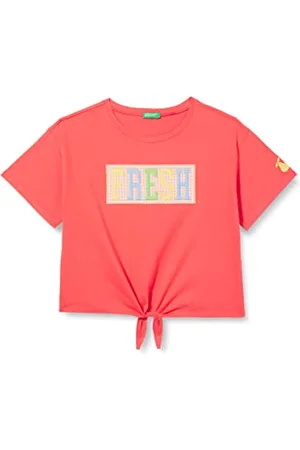 Benetton T-Shirt 3096C10BU, Czerwony Koralowy 01N, El Baby