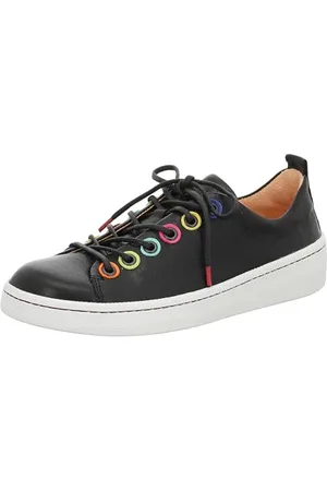 Think! Damen KUMI chromfrei gegerbte nachhaltige Halbschuhe, SCHWARZ/KOMBI 0000