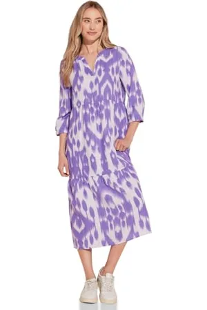 Street one Damska sukienka damska AOP Linen Midi Ethno, , 36