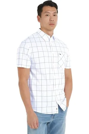 Tommy Hilfiger Męska koszula TJM Regular Check Poplin Ss Casual, , S