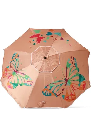 Atosa Parasol plażowy ø 180 do 220 cm z aluminiowym leżakiem, motyle z UPF 50+ w różnych kolorach, , 220 CM, Bohema