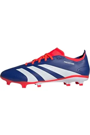 adidas Uniseks PREDATOR LEAGUE Football boots Firm Ground, Lucid Blue/Cloud White/Solar Red, 38 2/3 EU