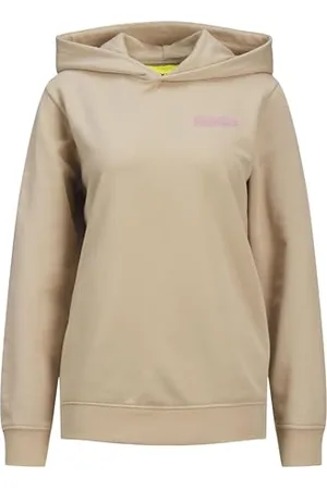JACK & JONES Damska bluza z kapturem Jxashley RLX Hood Sweat SWT, Feather Gray, S EU, , S
