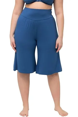 Ulla Popken Damskie duże rozmiary, bermudy, szerokie, proste nogawki, elastyczny ściągacz, , 40W / 32L