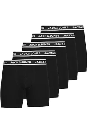 JACK & JONES Męskie bokserki Jacsolid Boxer Briefs 5 sztuk, , S