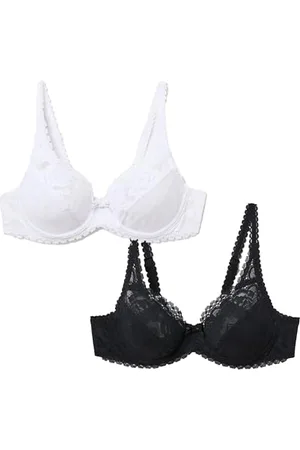 Playtex Flower Elegance 2 damskie koronkowe biustonosze z fiszbinami x2, , 90D
