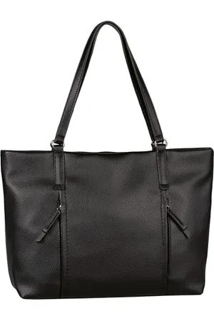 TOM TAILOR Bags Beca damska torba na ramię z zamkiem błyskawicznym, duża, czarna, , Essential