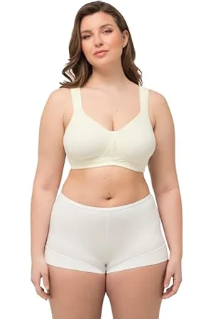 Ulla Popken Damski duży rozmiar, biustonosz wellness, mikrofibra, bez fiszbin, miseczka C - E, , 95C