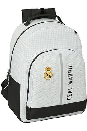 Safta REAL MADRID 1. WYPOSAŻENIE 24/25 - Plecak z możliwością dostosowania do wózka, idealny dla dzieci w różnym wieku, wygodny i wszechstronny, 32 x 15 x 42 cm, , 21,5 l,