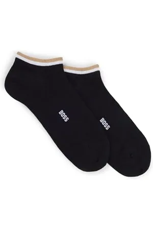 HUGO BOSS Męskie 2P AS Uni Stripe CC dwupak skarpet do kostek z podpisanymi paskami, , 39-42