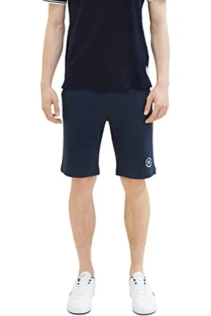 TOM TAILOR Męskie spodnie dresowe 1036329, bermudy, 10668-Sky Captain Blue, XXL, , XXL