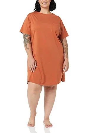Amazon Damska koszulka nocna z dzianiny Jersey do spania (dostępna w dużych rozmiarach), , XX-S