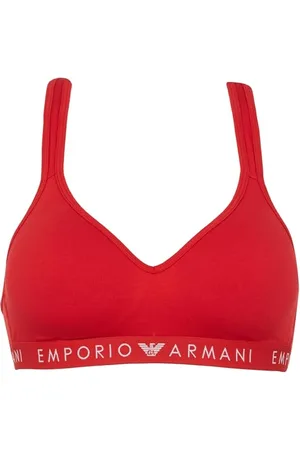 Emporio Armani Iconic Logoband Padded Bralette, , XS