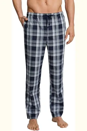 Schiesser Mężczyźni Mix Relax Spodnie od Pidżamy, Niebieskie (Ciemnoniebieski-Klejnot 835), Xl