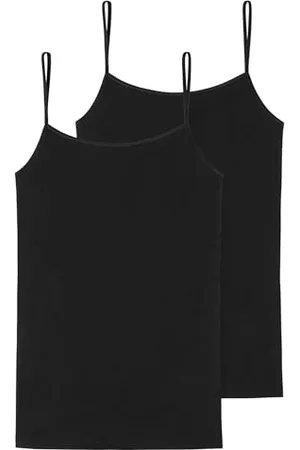 Schiesser Damen 2 PACK Spaghetti Top Unterhemd Bio Baumwolle - 95/5 Organic