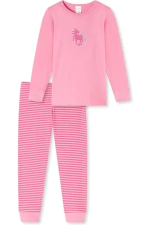 Schiesser Mädchen Schlafanzug Set Pyjama lang - 100% Organic Bio Baumwolle - Größe 92 bis 140