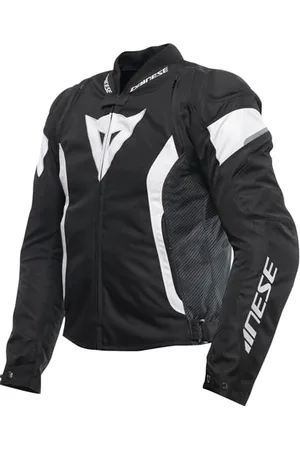 Dainese Męska kurtka motocyklowa Avro 5 Tex z materiału, z ochraniaczami na ramionach, czarna/biała/czarna, 54, , 54