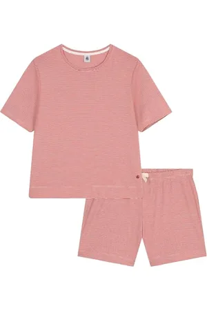 Petit Bateau Piżama dziewczęca, Czerwony/biały, 20A+ / XL