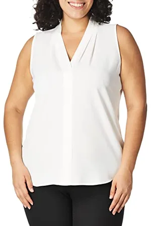 Calvin Klein Bluzka damska bez rękawów z odwróconą plisą, , M