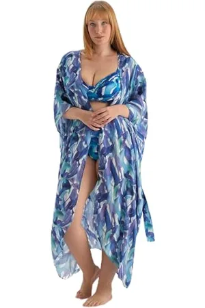 Dagi Blue Fashion Knitted Long Sleeve Kimono, Blue, L-XL, , L