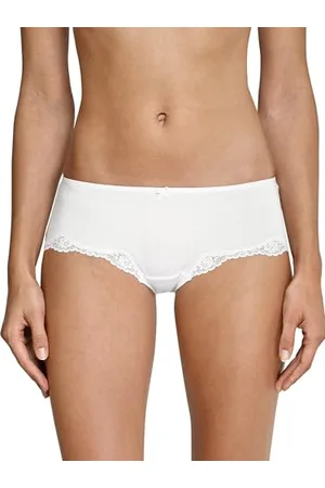 Schiesser Damen Hipster mit Spitze - Pure Cotton