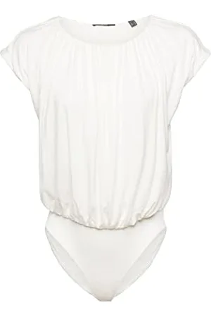 ESPRIT Body z marszczonymi detalami, , XL