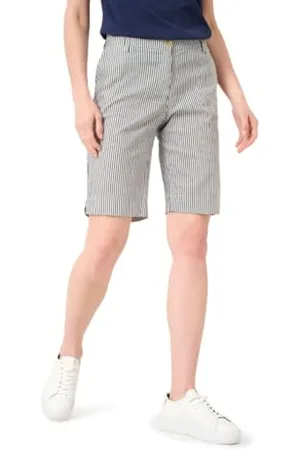 Brax Damskie bermudy Style Mia B Bermudy Seersucker Stripe, , 36W / 32L