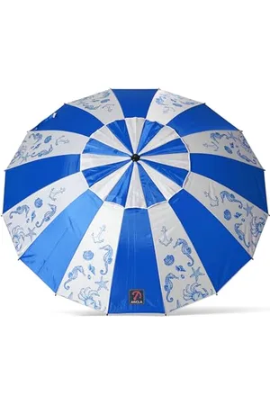 Atosa Parasol plażowy Ø od 180 do 240 cm aluminiowy model dna morskiego z torbą transportową i ochroną przeciwsłoneczną UPF 50+ w kolorach niebieskim i czerwonym, , 240 cm, plaża" or