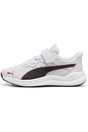 PUMA Reflect Lite AC+PS, Kapcie, Srebrny Mist Czarno-Purpurowy Gleam, 32 EU, Silver Mist Czarny Purpurowy Gleam, 32 EU