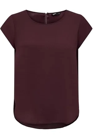 ONLY Onlvic S/S Solid Top Noos Ptm Top Kobiety , Chocolate Truffle , 38