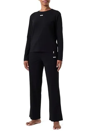HUGO BOSS CI_Długa piżama damska, czarna 1, XXL, , XXL